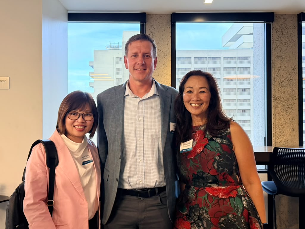 Celine Dinh with fellow finance and capital-markets leaders at the Protiviti and Robert Half IPO readiness forum in San Francisco.